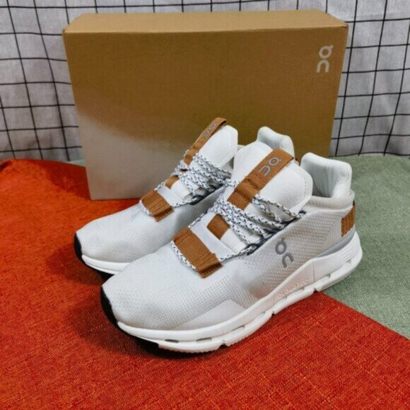 ON Running Cloudnova Women Shoes White Pearl - Picture 1 of 6